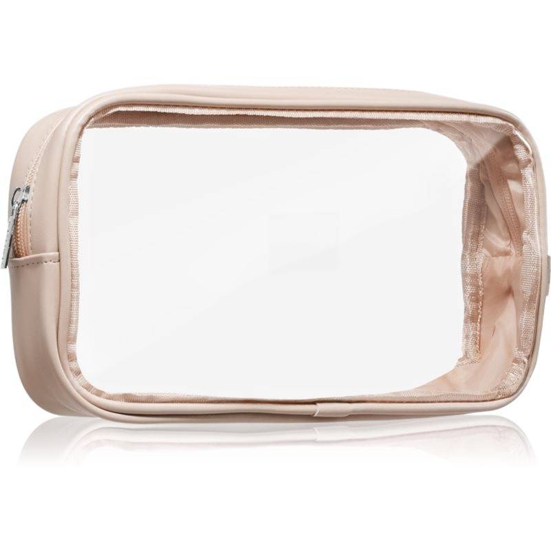 Notino Travel Collection Medium Clear Organizer Transparent Makeup Bag M Beige 24x12,5x5 cm 1 st.
