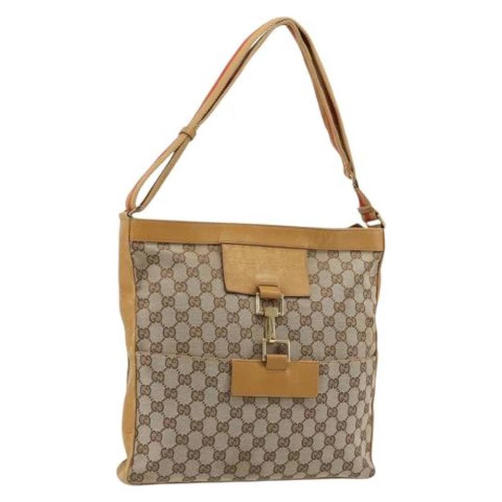 Gucci Vintage Pre-owned Vintage GG Canvas Skuldertaske - Vintage - Dame - Brun - ONE SIZE - Uld