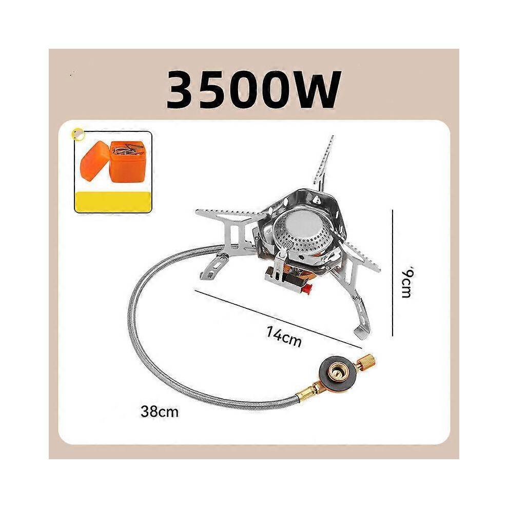 (3500W) Moose Rocket Stove, Outdoor Portable Double-Layer Windproof Three-Burner Stove