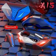 Original X15 Wireless Bluetooth Headset LED Display Gamer Earbuds Med Mic Trådlösa hörlurar Brusreducerande Bluetooth-hörlurar - Multifärgad (svart)