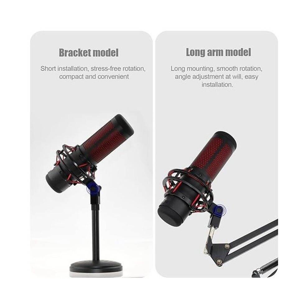 2X Microphone Adapter 3/8-Inch or 1/4-Inch Microphone Adapter for HyperX QuadCast Microphone Stand and Boom Arm Adapter