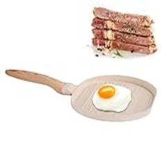 ycezw Burger Steak Pan,Äggpanna,Burger Non-Stick Grillpanna | Multifunktionell pannkakspanna med hänghål för spis, induktionshäll