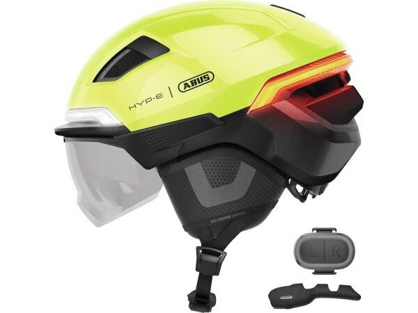 ABUS Hyp-E BL.ACE cykelhjälm signal yellow - Hjälmstorlek 51-55 cm - Gul