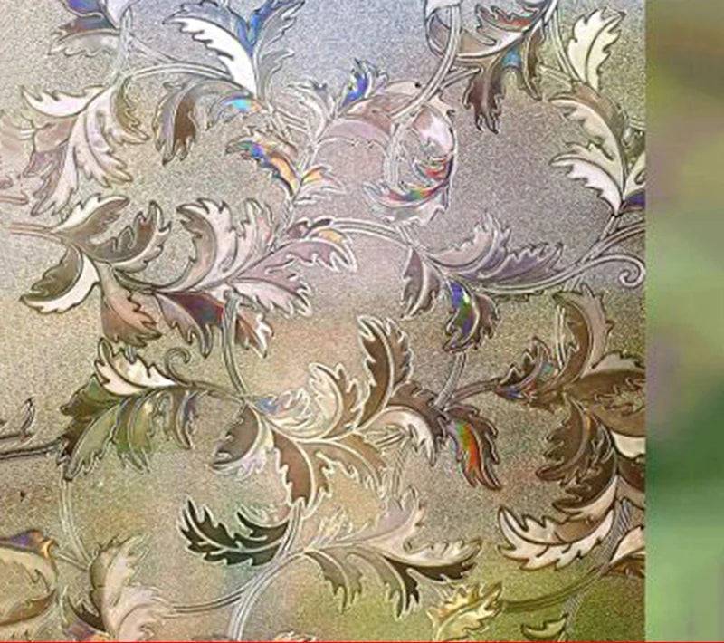 Fönsterfilm med holografiskt lövmönster - 40x100 cm