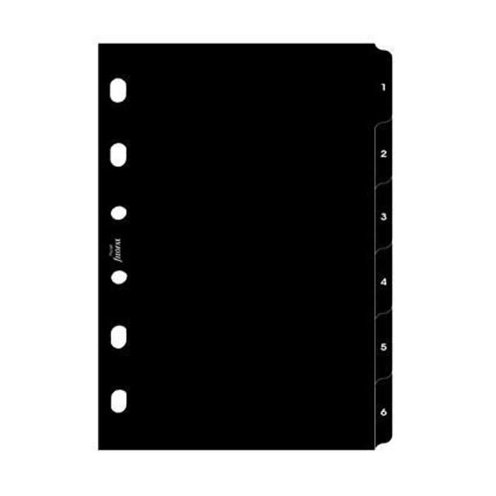 Refill Filofax Pocket register 1-6 svart (Pocket)