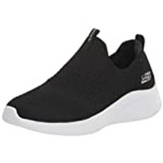 Skechers Ultra Flex 3.0 Dam Sneakers, Svart med Vit, 39.5 EU