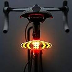Baceyong LED-cykelbakljus, blinkers med trådlös fjärrkontroll, uppladdningsbar, multifunktionsläge, vattentät för MTB, vägcykel, svart