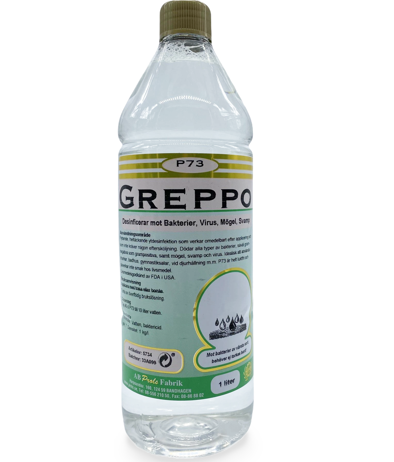 Prols P73 Greppo Ytdesinfektion 1 l – Luktfri koncentrerat