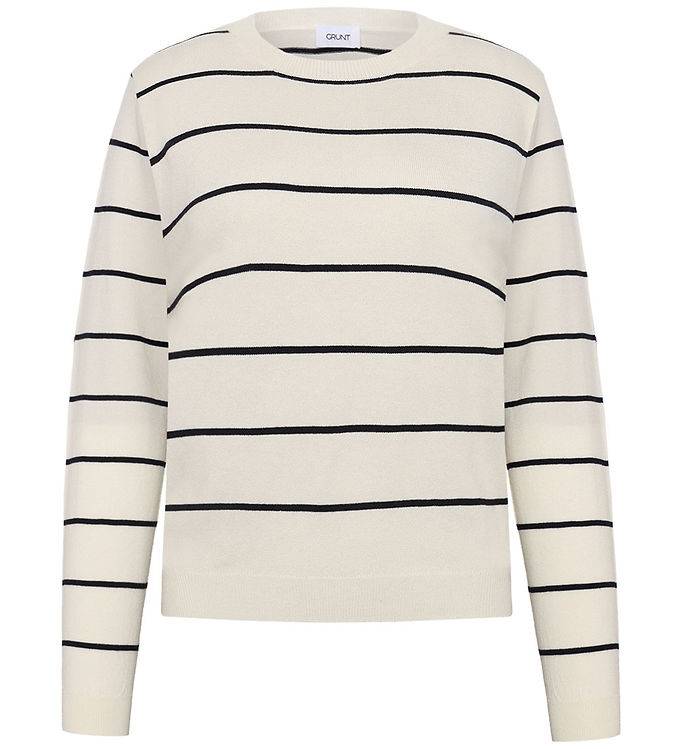 Grunt Bluse - Strik - GrFerro - Off White Stripe - Grunt - 12 år (152) - Bluse