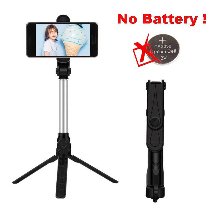 360° Bluetooth Selfie Stick Stativ - Svart