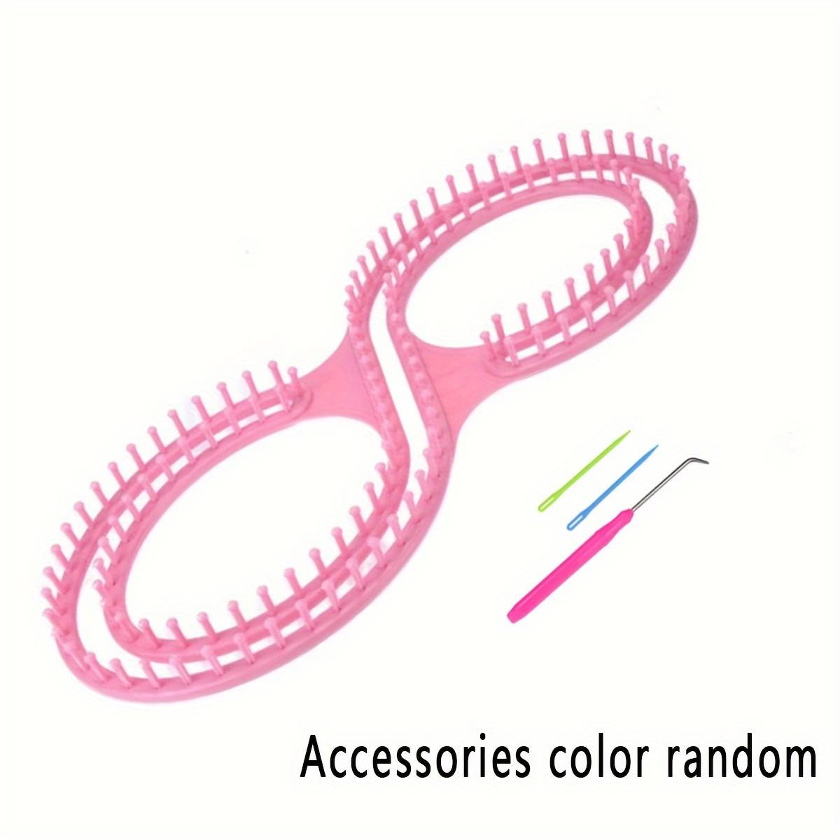 TEMU 1pc Knitting Loom Set Long Knitting Board Weave Yarn Kit Diy Tool Crochet Hooks Knitting Needles Hat Scarf Shawl Sweater Sock Blankets