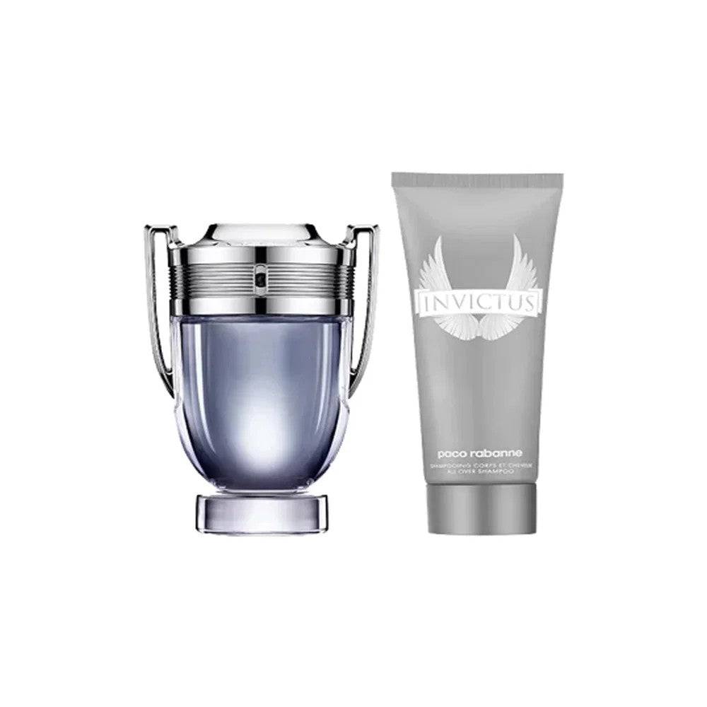 Set Paco Rabanne Invictus Eau De Toilette 100 ml med Schampo och 2-i-1 Duschgel 100 ml