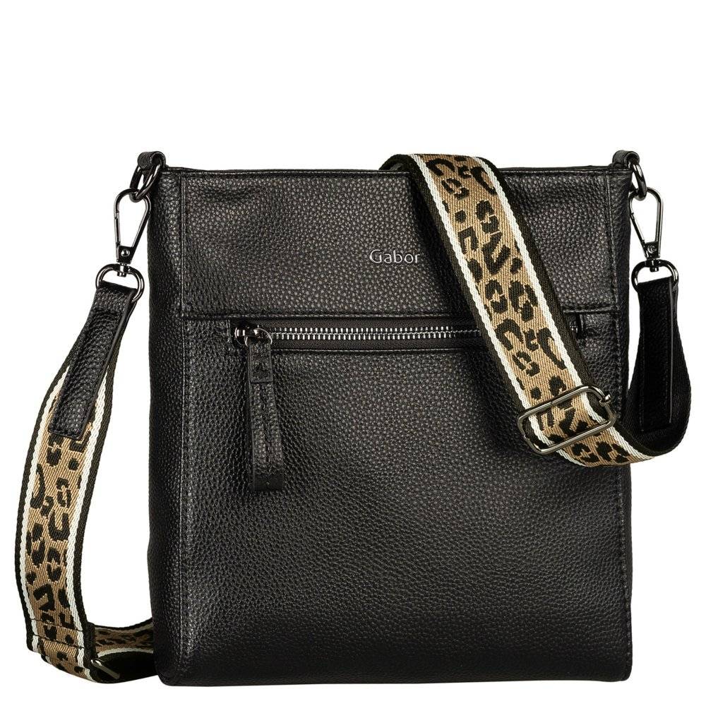 Gabor Silena Cross Womens Messenger Bag Colour: Black/Leopard, Size: One Size