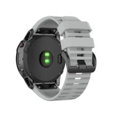 Garmin Fenix 6x/5x/3/3 HR - Gummi rem 26 mm - Grå