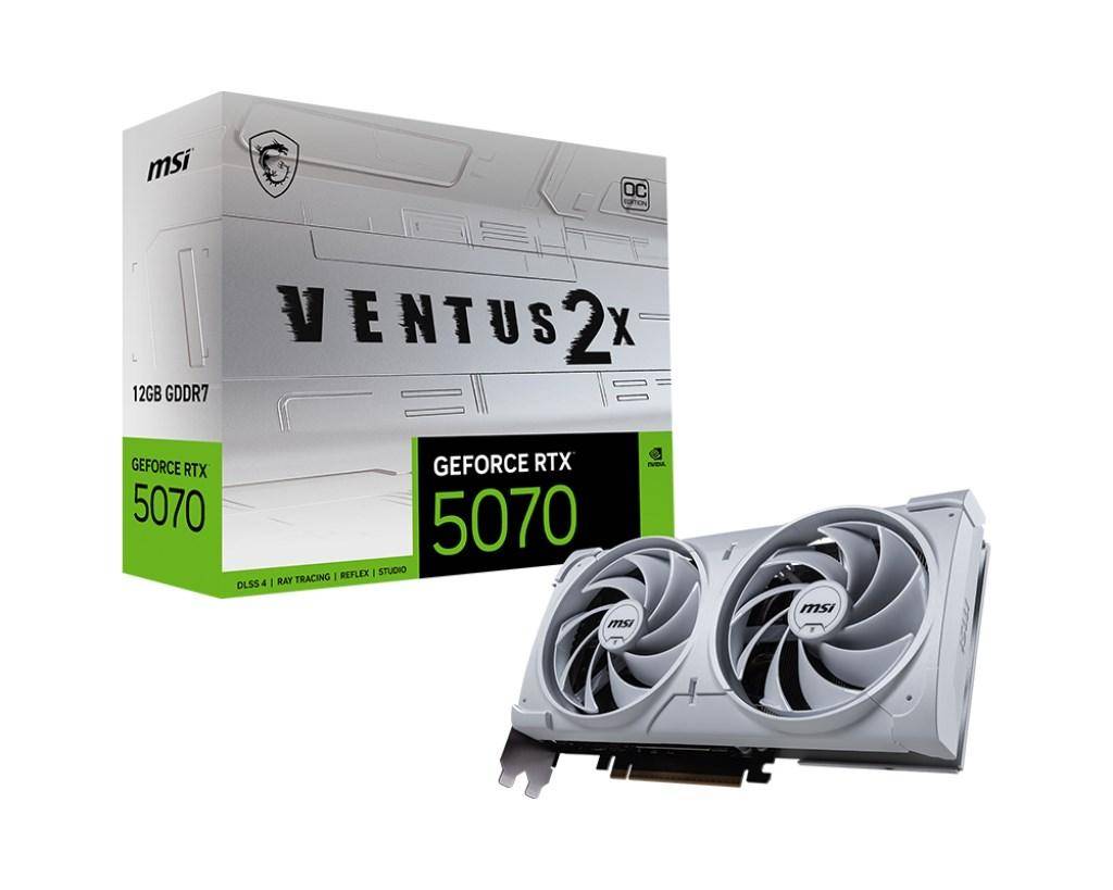 MSI GeForce RTX 5070 Ventus 2X OC White - 12 GB GDDR7 grafikkort