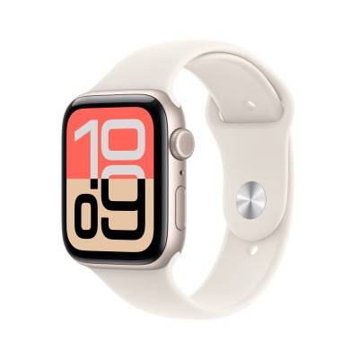 Apple Watch SE 3 GPS + Cellular 44mm Stjärnglans Aluminiumboett med Stjärnglans Sportband - S/M