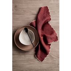 Ellos Home - Servietter Malva Scallop 40x40 cm 2-pak - Rød - 40X40
