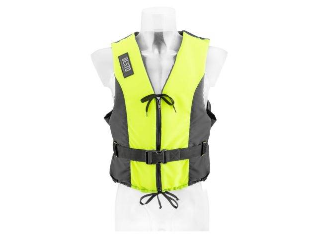 Besto, Svømmevest Dinghy Zipper, 50N, Gul/Sort, Størrelse S, 40-50kg (1stk)