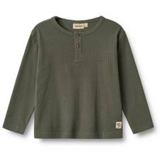 WHEAT Kid's T-Shirt L/S Morris Longsleeve Barn Storlek 116 Färg olivgrön