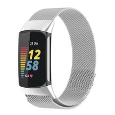 Urrem Milanese Fitbit Charge 5 sølv