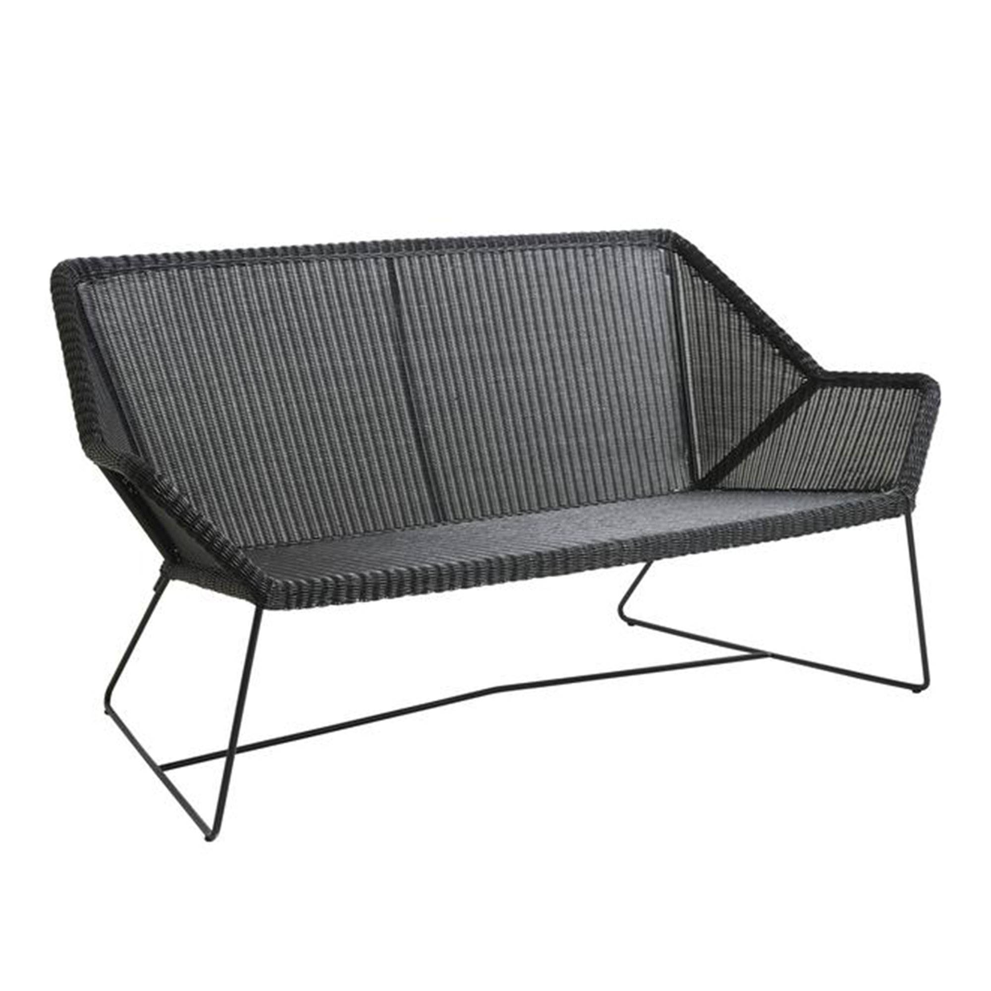 Cane-Line - Breeze 2-seater, Black, Cane-Line Fiber - Utomhussoffor - Strand+Hvass
