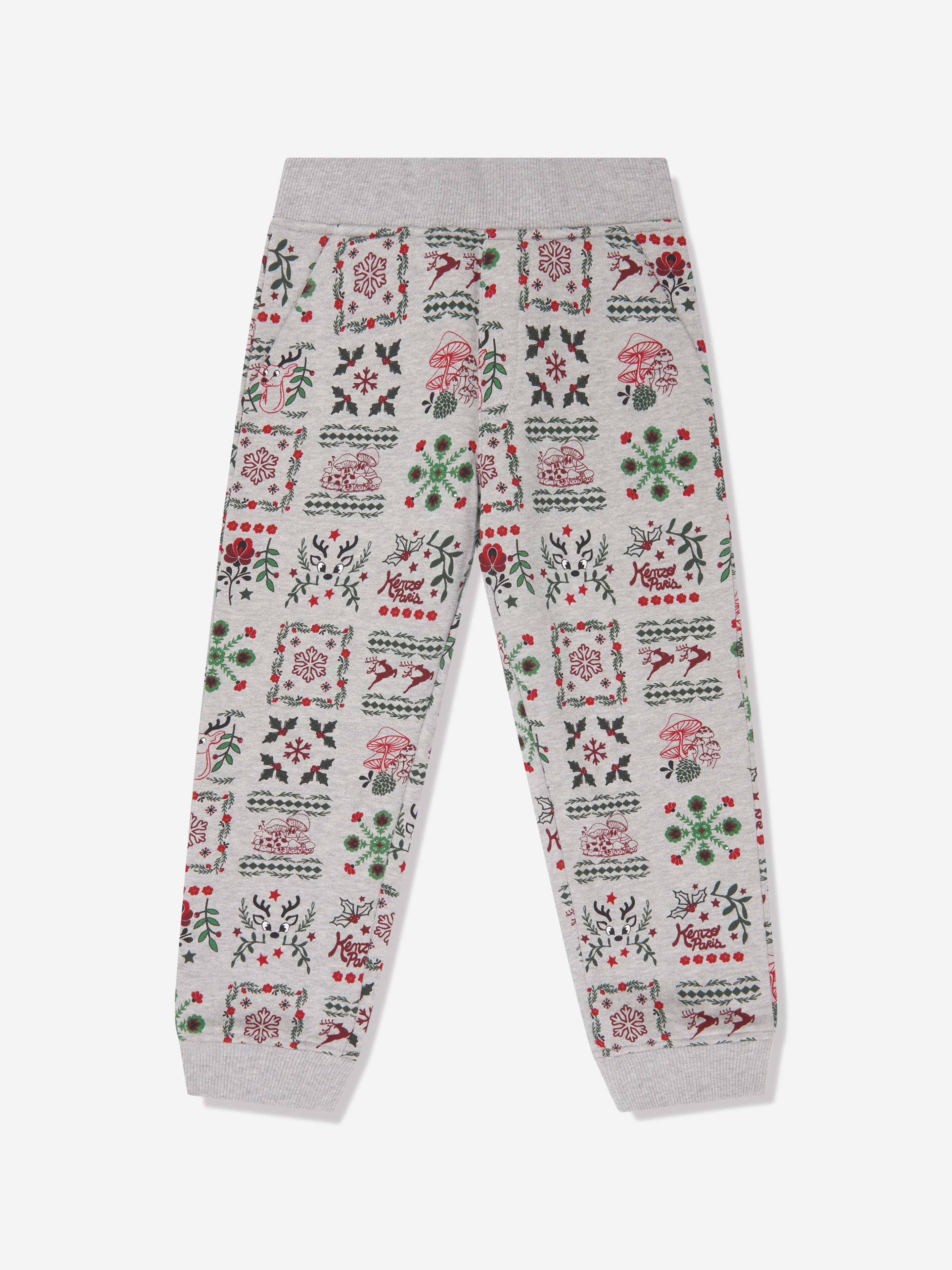 KENZO Boys Seasonal Print Joggers in Grey - Grey / 14 Yrs (14 Yrs)