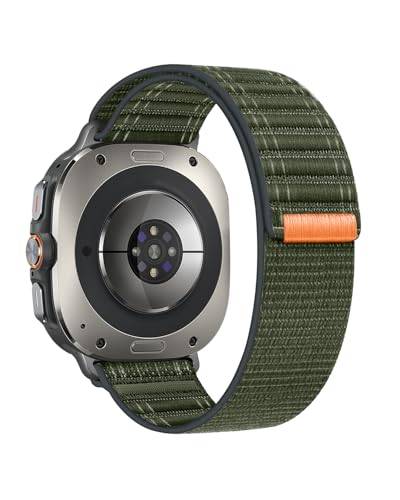 SimpleThings Nylon Sport Loop Strap för Galaxy Watch Ultra Armband, Mjukt ersättningsband med Wave Design Kompatibel med Galaxy Watch Ultra 47mm Herr Dam Träning