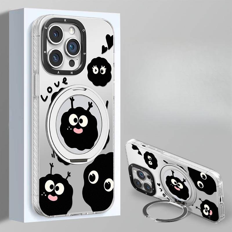 Funny Briquette Stand Suitable for Apple 16 Fulcrum Mobile Phone Case Xiaomi 15pro Cartoon 13 Magnetic 14 Energy Imd Redmi K40/K40Pro
