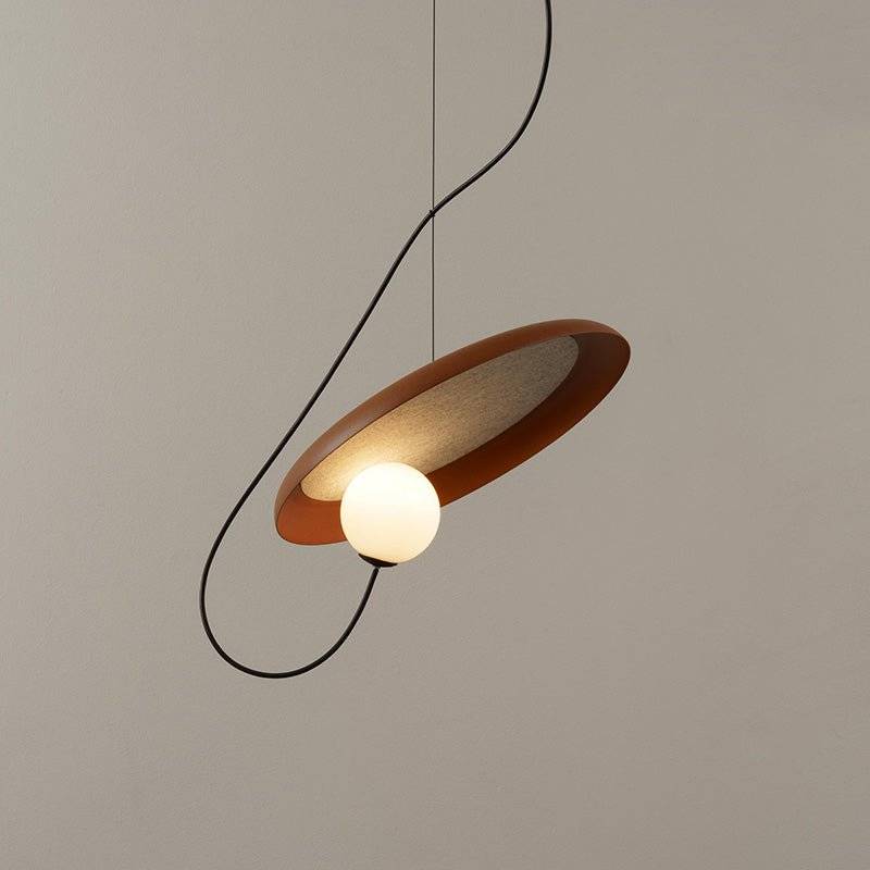 Lêume Hänglampa - Modern LED-lampa för Stämningsfull Belysning - Brun / 35cm