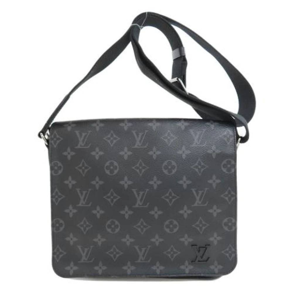 Louis Vuitton Vintage Pre-owned Monogram Eclipse Skuldertaske - Vintage - Herre - Grå - ONE SIZE - Uld