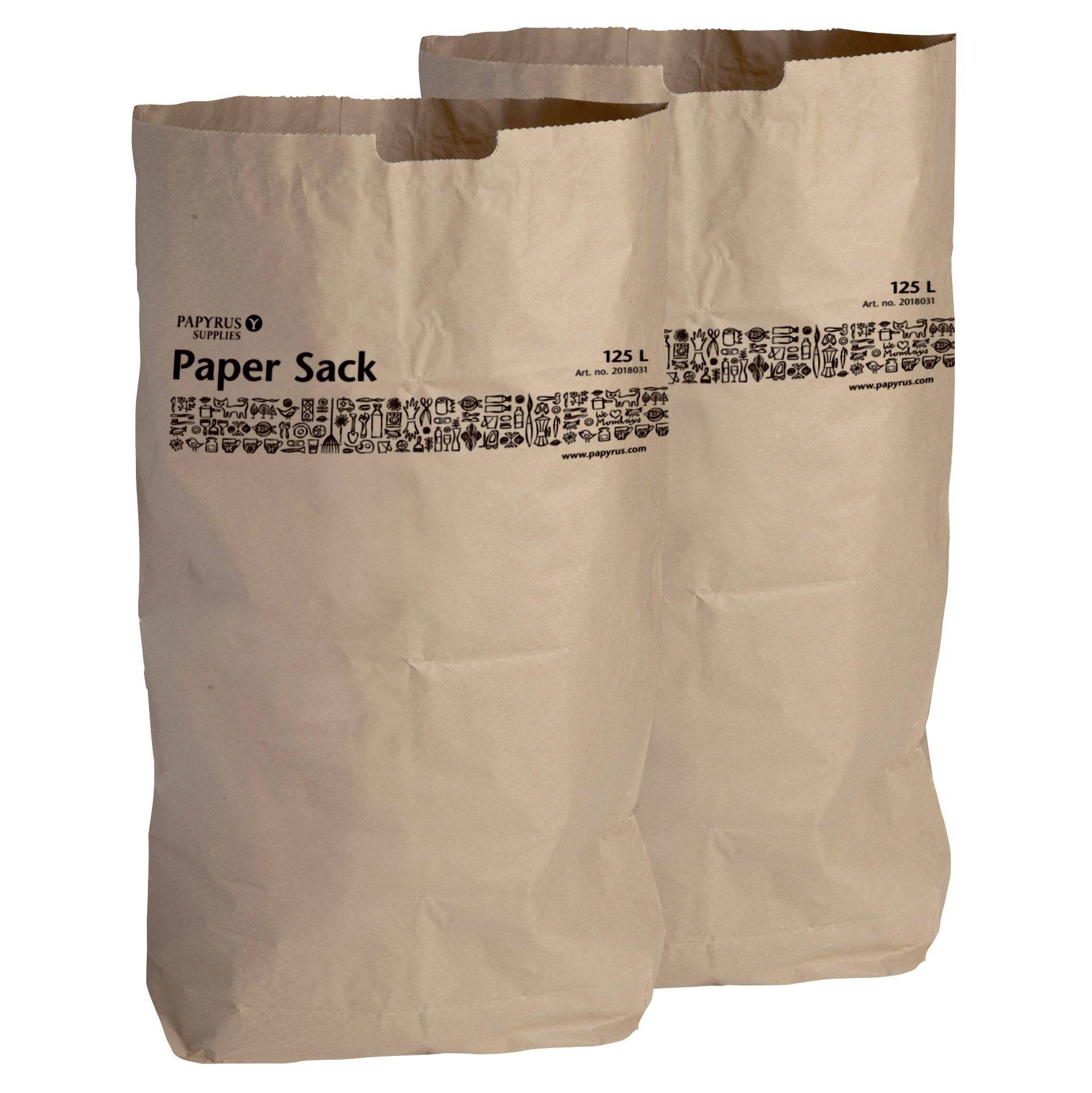 Papperssäck Polynova 240L, 2-lagers, 870x1200x350mm, 50 st (240L)