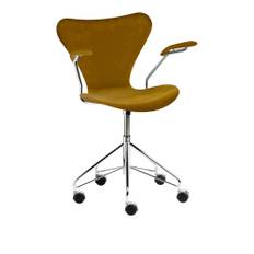 Fritz Hansen - 3217 Sjuan Belfast Soft Ochre - Skrivebordsstole - Arne Jacobsen - Grå