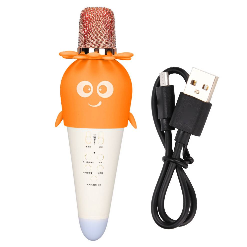 Bluetooth Karaoke Højttaler Til Børn Voksne Mini Sangmaskine Trådløse Mikrofoner Stereolydeffekter LED Lystilstande Stemmeændrende Fremragende