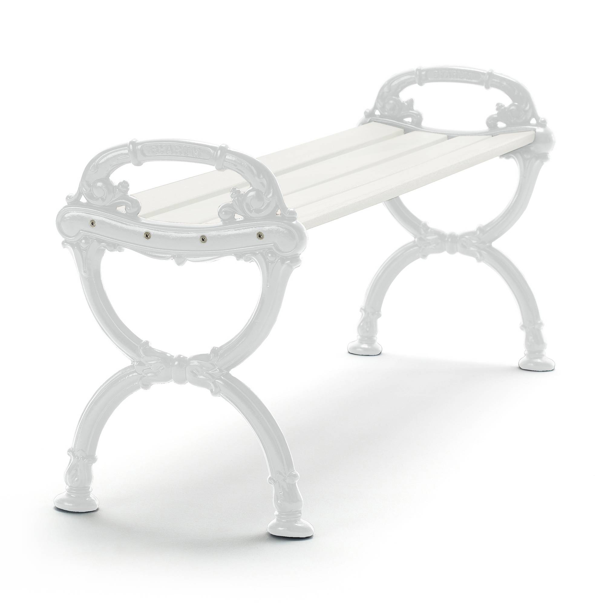 Byarums Bruk - Bänk Byarum Vit Aluminium/Furu Vitlackerad - Havebænke - Metal/Træ