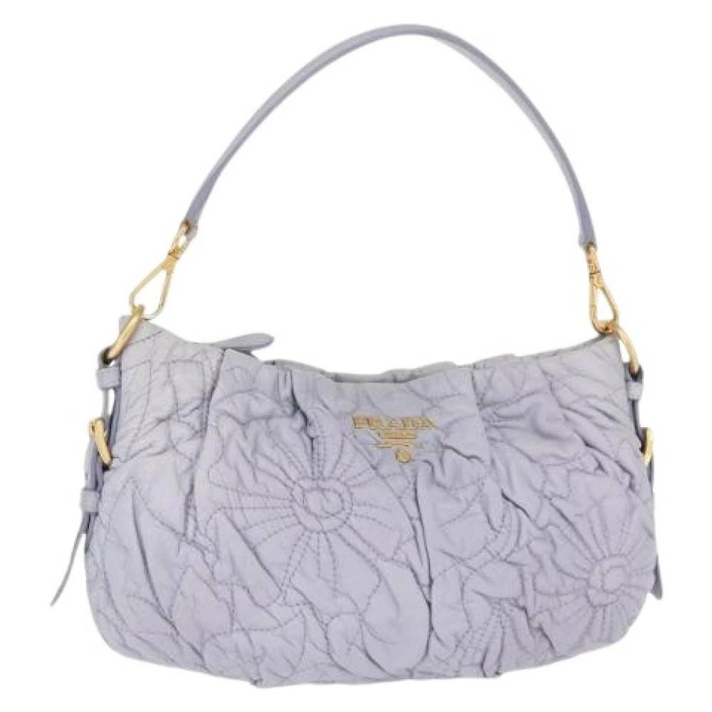 Prada Vintage Pre-owned Vintage Skuldertaske - Vintage - Dame - Blå - ONE SIZE - Uld