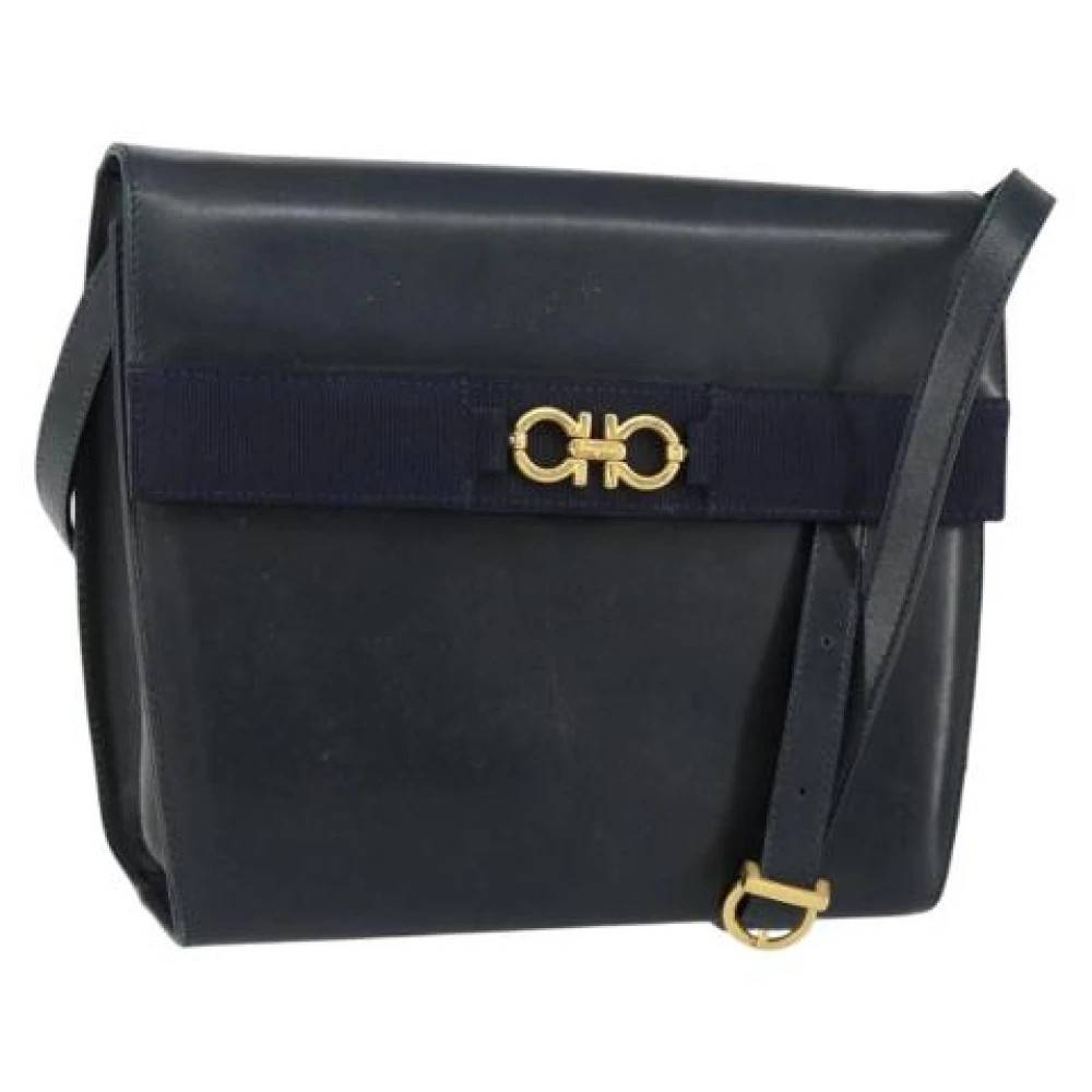 Salvatore Ferragamo Pre-owned Pre-owned Leather Cross Body Bag - Vintage - Dame - Sort - ONE SIZE - Uld