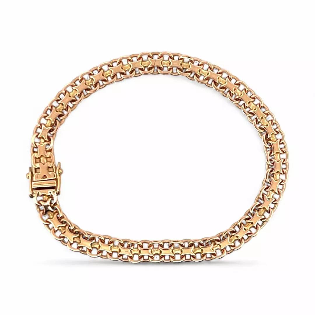 18k X-länk armband 13.6g