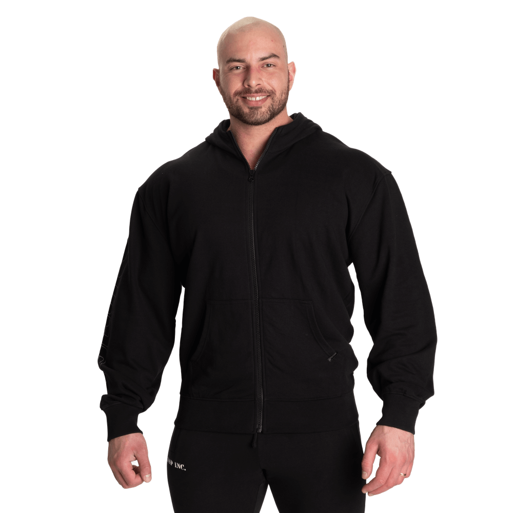 GASP Classic Zip Hood - Black - Hættetrøje.