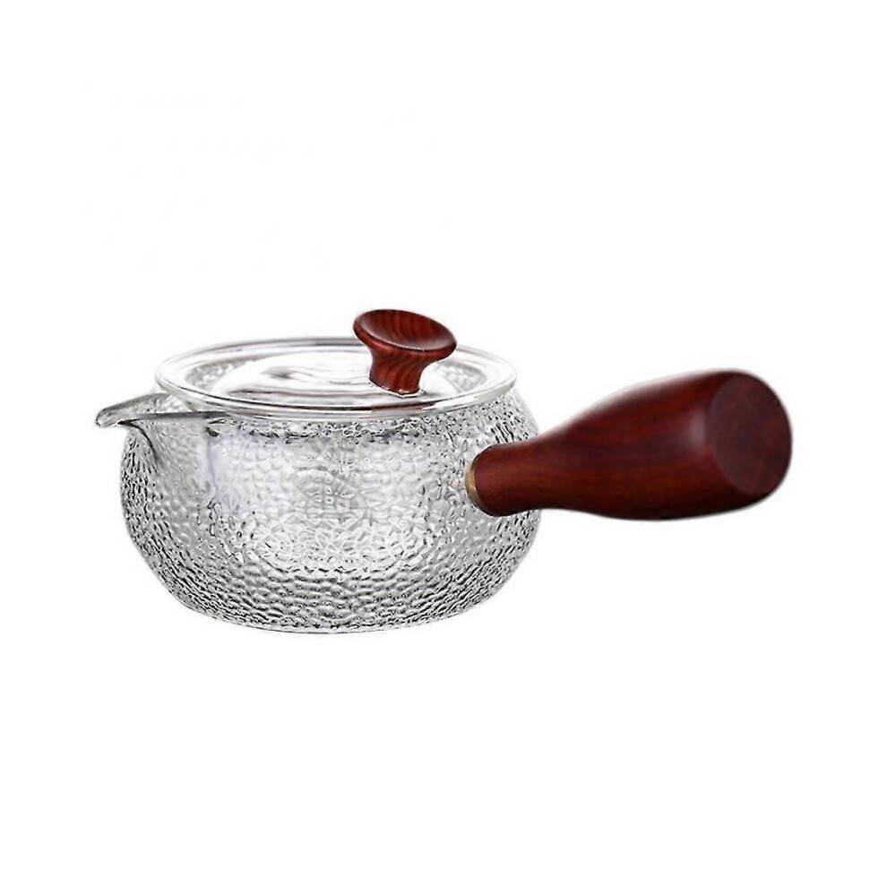 600ml Japanese Style Teapot Clear Glass Wood Handle Pot Tea Maker Coffee Water Kettle Teaware Tool