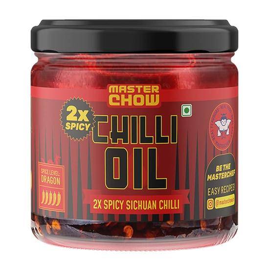 MasterChow 2x Stark Szechuan Chilolja (170 g) | Extra Het | Tillverkad med Sichuanpeppar, Krispig Vitlök & Röda Chilipeppar | Allsidig Krydda black