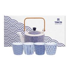 Te Sæt Nippon Blue 5 Dele Tokyo Design Studio - Gavesæt og æsker