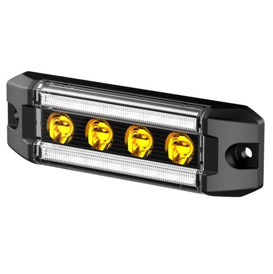 Slim Kombi advarsels blitzlys med hvidt position - baklys.