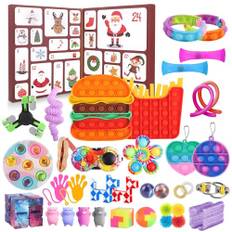 Fidget adventskalendrar för barn med 24 st överraskningar av sensoriska fidgetleksaker Fidget adventskalender 24 dagar lämplig för barn, pojkar, flickor, julfestpresenter