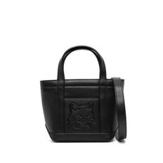 MAISON KITSUNE Fox Head Leather Mini Tote By Maison Kitsune