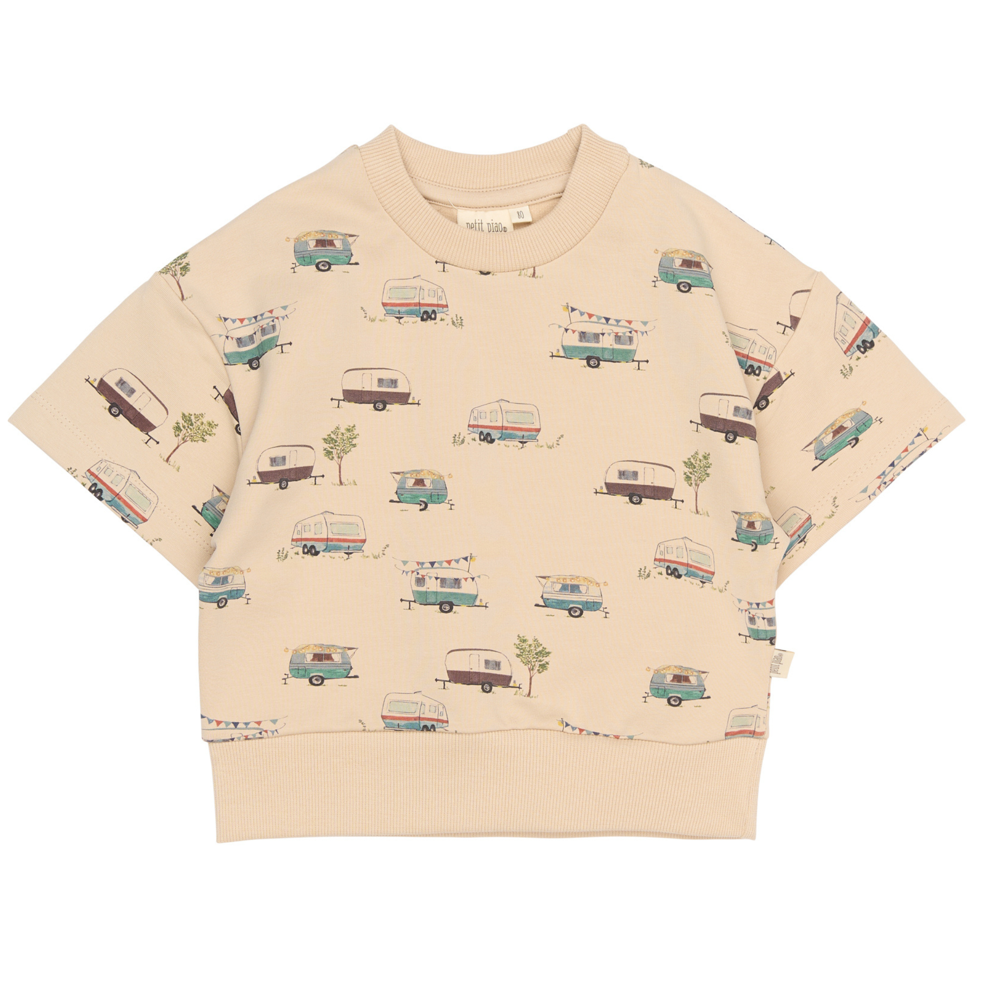 Petit Piao - Evered SS Sweat Tee, PP0113 - Doeskin Camper AOP - 116