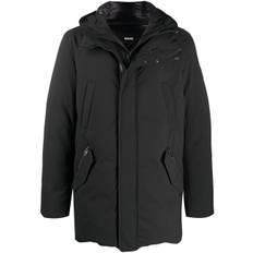 Mackage - Edward dunkappa med huva - herr - dunfjädrar/läder/akryl/nylon/nylon/polyester/spandex/elastan/ull - 44 - Svart