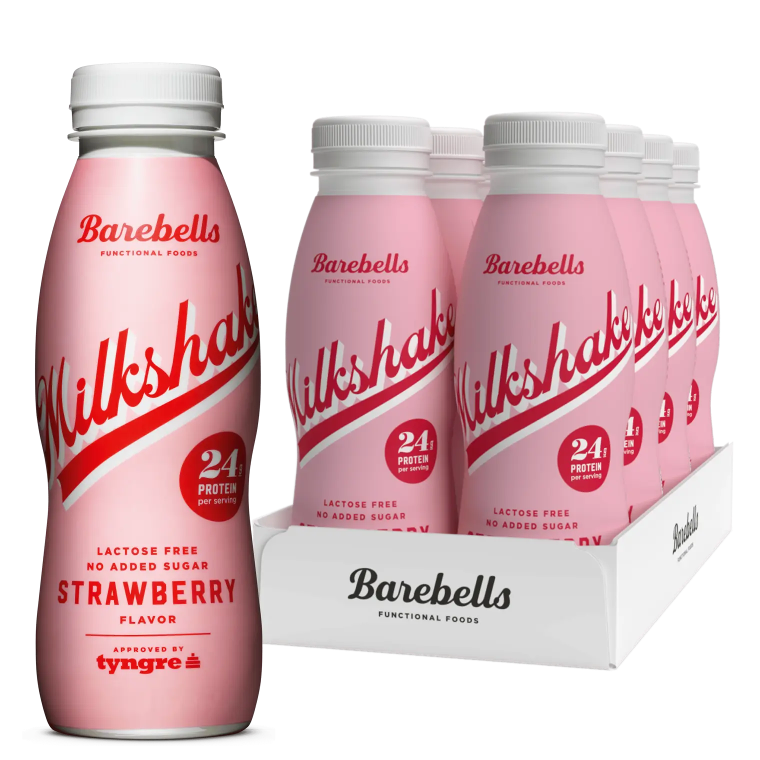 Barebells Milkshake - Strawberry (5x 330ml) - Sportsdrik