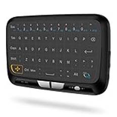 Cankypu H18 2,4 GHz trådlöst tangentbord Flständig pekpa Fjärrkontroll Tangentbord Musläge med stor pekpa Vibrationsfeedback för Smart TV Android TV Box PC Laptop