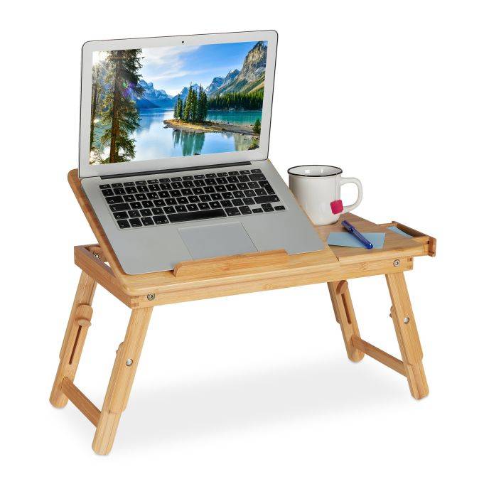 Hopfällbart laptopbord meed låda