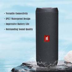 FLIP ESSENTIAL 2 mini Hi-fi-högtalare med kraftfull bas och stereoljud, IPX7 vattentät och dammtät, Bluetooth 5.1 snabbanslutning, lämplig för dator o - Svart (En-Storlek)